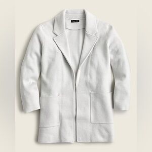 J. Crew Sophie Open Front Sweater Blazer White Medium